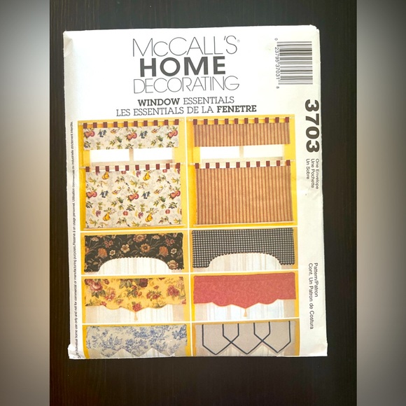 McCall’s Other - McCall’s Home Decorating Pattern 3703